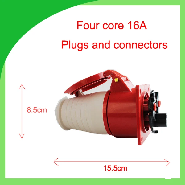 

16A 380V waterproof industrial plug and socket IP44 three phase 4pin plug and concealed plug