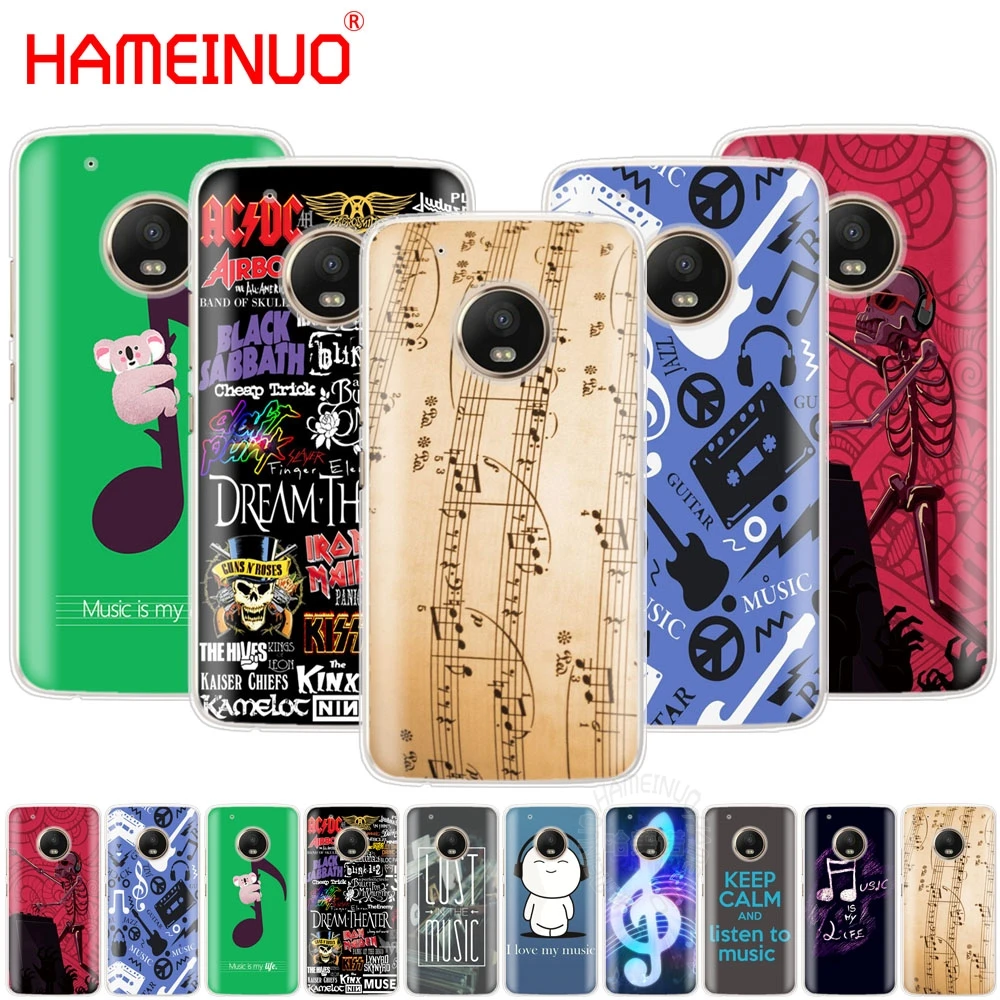Love notes Music is My Life чехол для телефона Motorola Moto X4 E4 C G6 G5 G5S G4 Z2 Z3 PLAY PLUS|Бамперы| |