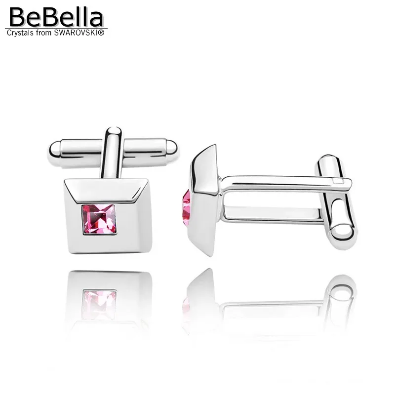 Запонки BeBella с кристаллами Сваровски оригинальные модные для мужчин подарок на
