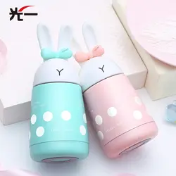 Cute Rabbit baby Feeding Cup молочный термос для девочек кружка-термос из нержавеющей стали Термочашка утечка-poof 300 мл