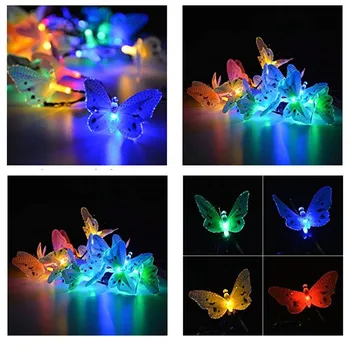 

12 LED Light Night Atmosphere Lamp with Colorful Changing Butterfly Indoor Light with Suction Pad Home Party Desk Wall Decor