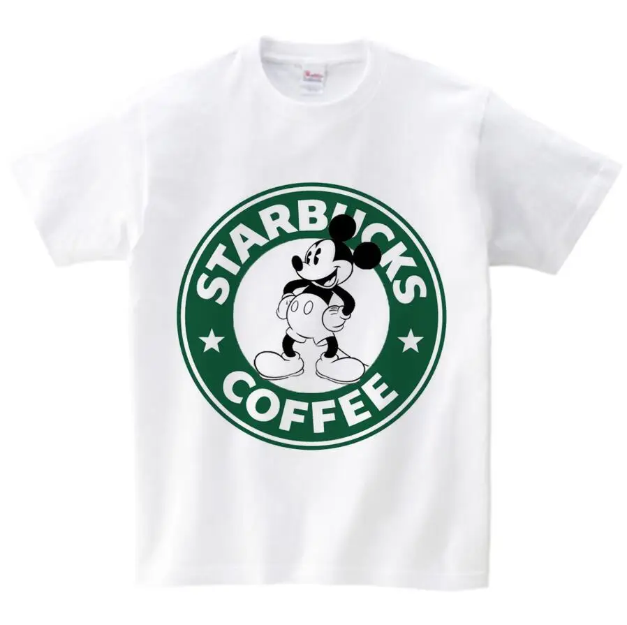 Детская футболка с героями мультфильмов детская с коротким рукавом Футболка с принтом Микки Мауса летняя футболка с Микки Маусом для мальчиков и девочек милая детская футболка, camiseta - Цвет: White childreT-shirt