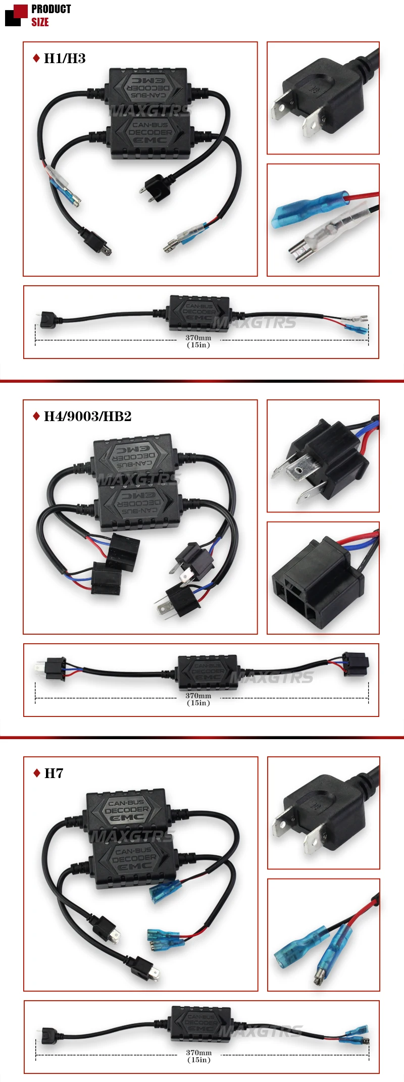 2x H1 H3 H4 H7 H8 H11 H13 9005 9006 9004 9007 EMC автомобильные светодиодный декодер HID CAN-шина с компенсатором помех фары Противотуманные фары DRL IC без ошибок