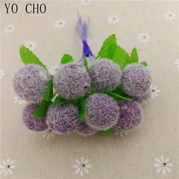 YO CHO Artificial Flower Lovely Foam Flowers Ball Diy Pompom Wreath Gift Box Crafts Home Wedding Decoration Fake Plastic Flowers