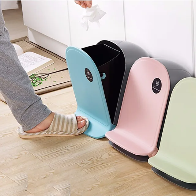 Creative Trash Plastic Household Can Covered Side Of Creative Trash Plastic Household Can Covered Side Of The Opening Food Pedal Garbage Storage Barrels Kjl034