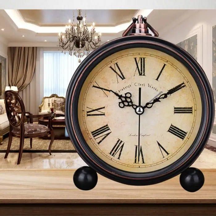 Винтажные часы с будильником, украшение для дома, прикроватные, пробуждение, настольные часы для гостиной, спальни, Hogard JY16