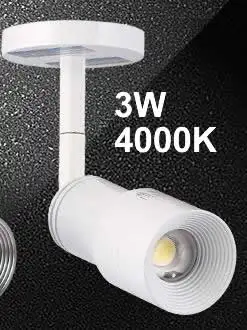 Мини масштабируемый Светодиодный прожектор Cob Cree Chip 3 Вт 220 в 3000 К 4000 к 5000 точечные