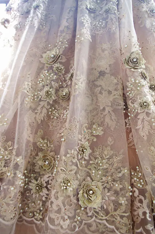 gold bridal lace