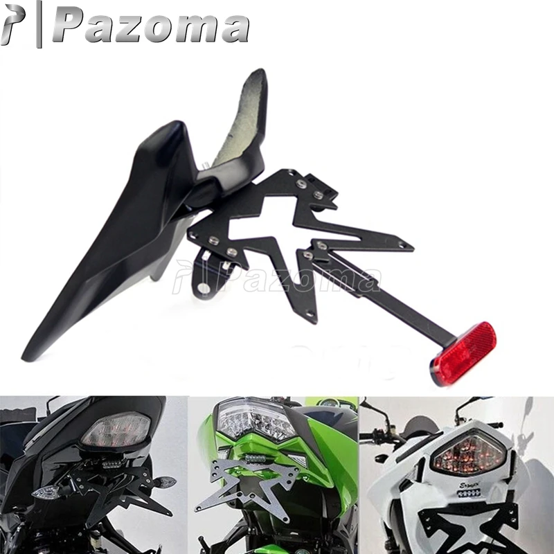

Motorcycle Tail Number Plate Holder Fender Eliminator Reflector License Plate Bracket For Kawasaki Ninja ZX250 250R 2008-2012
