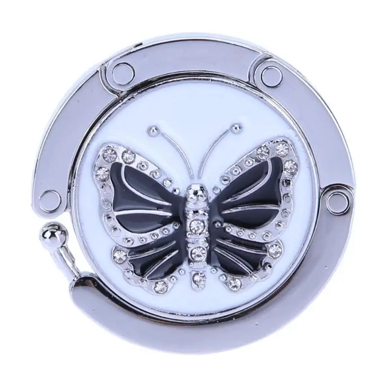 

1PC Portable Rhinestone Alloy Foldable Bag Hanger Hot Purse Hooks Handbag Holder Beetle Lock Folding Umbrella Clip Hanger