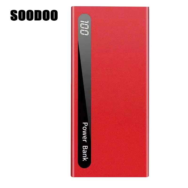

SOODOO 10000mAh Power Bank Fast Charge Slim Ultrathin LED Digital Display Portable Charger Dual Usb for Xiaomi IPhone Huawei