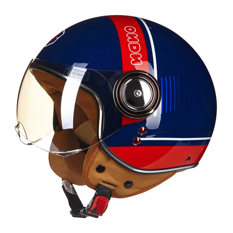 BEON moto rcycle 3/4, полулицевой шлем для скутера, мотоциклетный шлем, Ретро стиль, головной убор для электровелосипеда, одобренный ECE Casco 110B - Цвет: 9