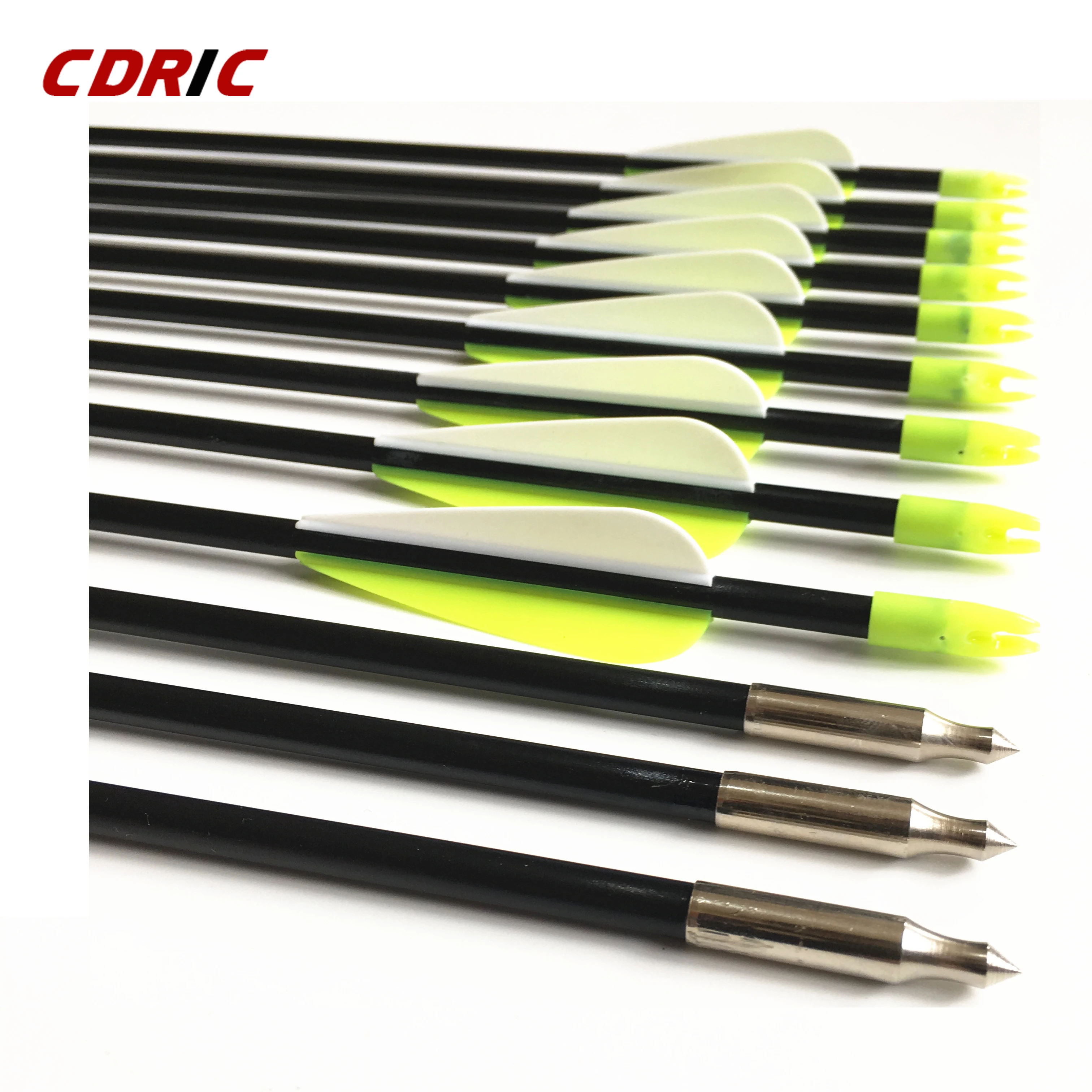 6//12X 20/" Tir à L/'Arc Carbone flèches avec remplaçables Point Tips Cible arbalète de chasse