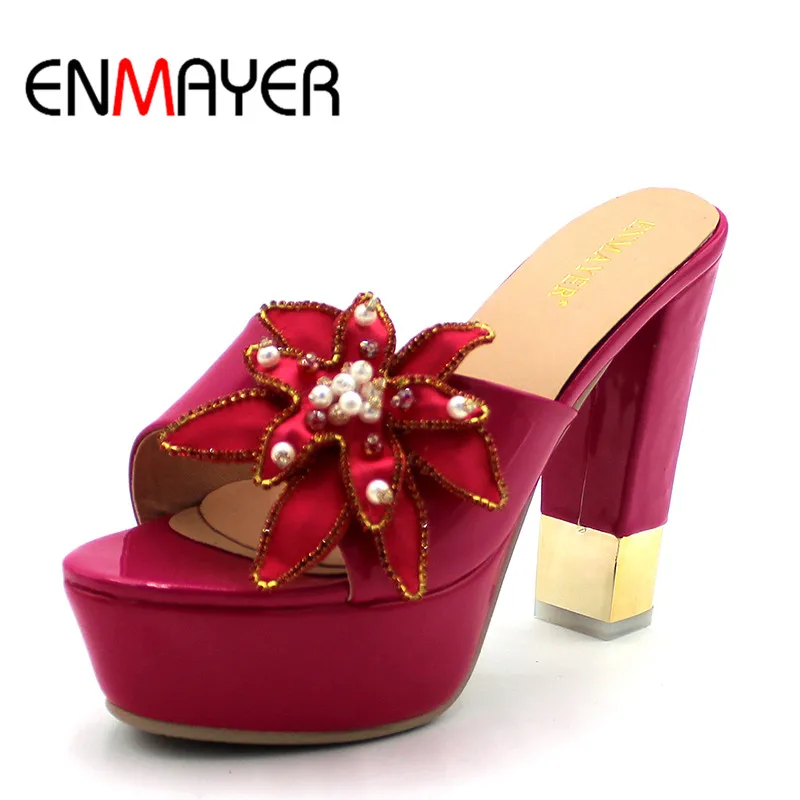 

New 2016 Fashion Style Casual Women High Heels Sandals Shoes Woman Summer Platform Slides Flowers Sandals Shoes Big Size34 43