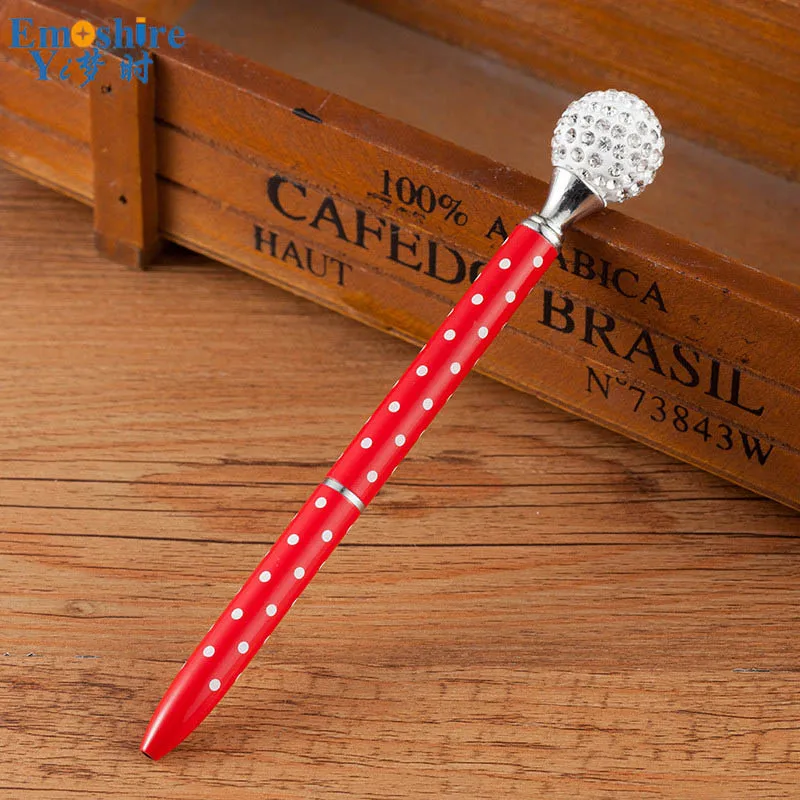 High grade Large Color Diamond Ball Creative Advertising Ballpoint Pen