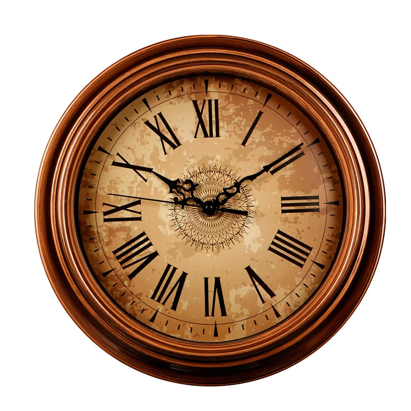Римские цифровые настенные часы Ретро/большие антикварные иголки/кварцевые настенные часы винтажные/бесшумные настенные часы для домашнего декора односторонние