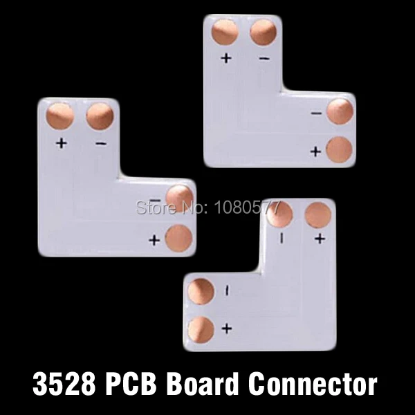 

20pcs/lot LED Strip PCB Board Connector, 8mm 2pin "L" type LED Strip Connector For 3528 Single Color