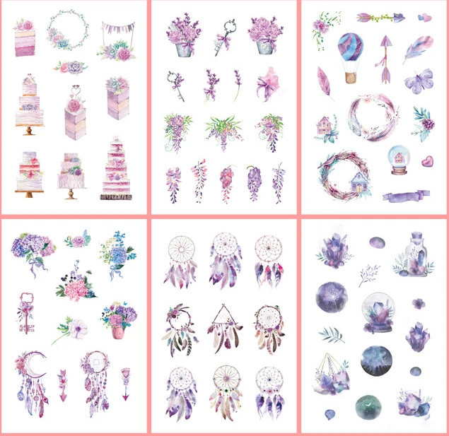 6 Pcspack Dreamnet Violet Bullet Journal Decorative Stickers Scrapbooking Stick Label Diary Stationery Album huismerk kopen in de aanbieding 6 Pcspack Dreamnet Violet Bullet Journal Decorative Stickers Scrapbooking Stick Label Diary Stationery Album huismerk kopen in de aanbieding