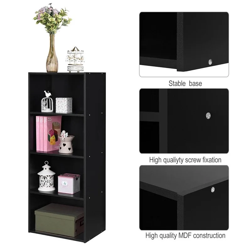 Modern Wood 4 Tier Open Book Shelf Bookshelf Bookcase Storage Display Cabinets For Home Furniture HW60187 Modern Wood 4 Tier Open Book Shelf Bookshelf Bookcase Storage Display Cabinets For Home Furniture HW60187
