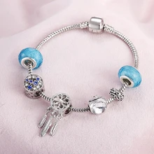 Браслет для женщин Гламурные роскошные серебряные бусины с имитацией змеиной шкуры подвеска цепочка ручная работа браслеты ручной работы Femme Ювелирные изделия Подарки на свадьбу