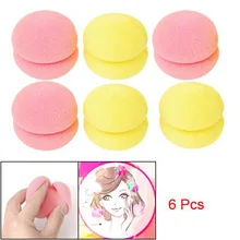 6 шт. DIY мягкий спонж для волос уход за волосами Стайлинг красота роликовые шарики бигуди