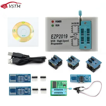 

Newest EZP2019 Programmer + 7 sockets adapters High Speed Support 24 25 26 93 EEPROM 25 flash bios chip Support WIN7&WIN8