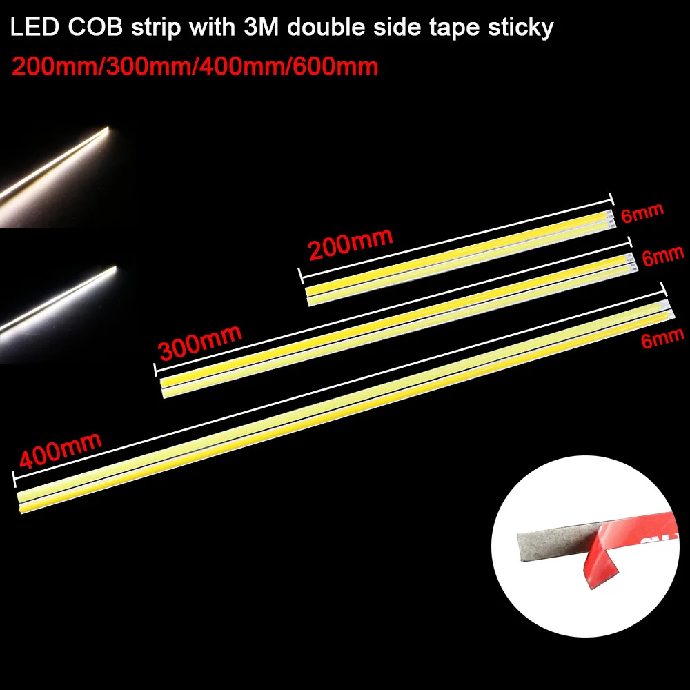 10 шт. Светодиодная лента 600 мм 400 300 200 x 6 12 В|cob bar|led coblight outdoor |