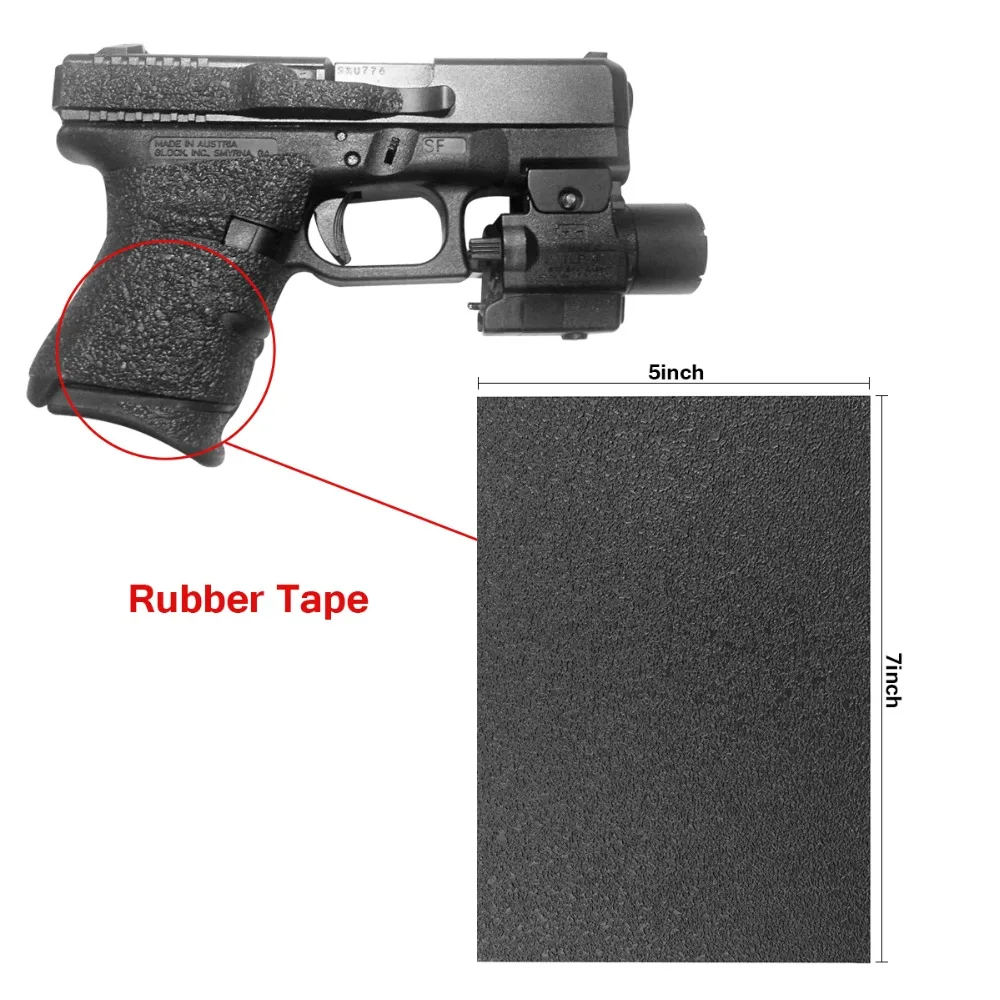 Нескользящая резиновая текстурированная лента для захвата на заказ для Glock 43 кобура подходит для пистолета телефона камеры аксессуары для журналов