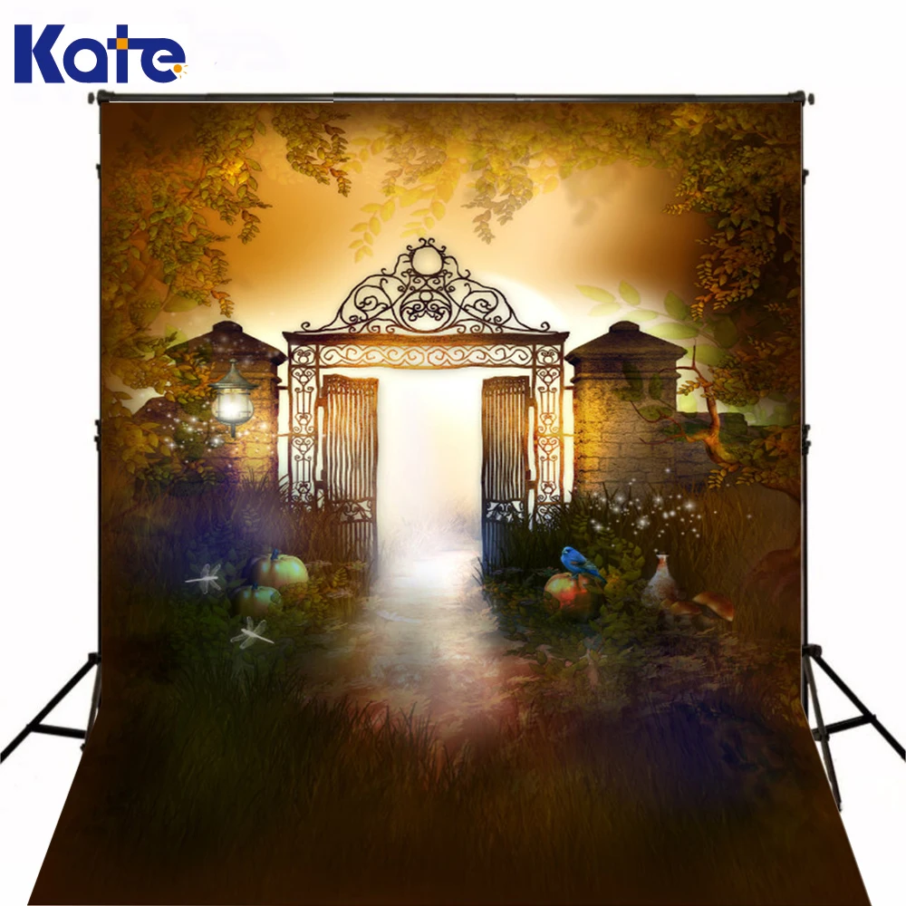 

Digital Printing Backdrop No Wrinkles Studio Photography Night Iron Gate Fantasy Halloween Party Background J01689