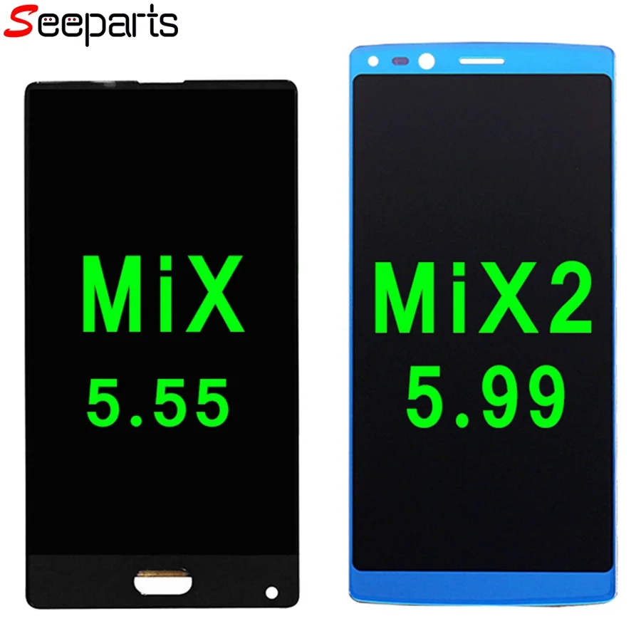 Для 5," Doogee mix lcd дисплей кодирующий преобразователь сенсорного экрана в сборе Mix 2 для 5,99" Doogee Mix2 lcd черный/синий запасные части