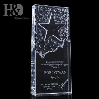 

H&D Custom Creative Annual Meeting Crystal Trophy Lettering Movie Star Award Glass Crafts Ornaments Personalised Free Engraving