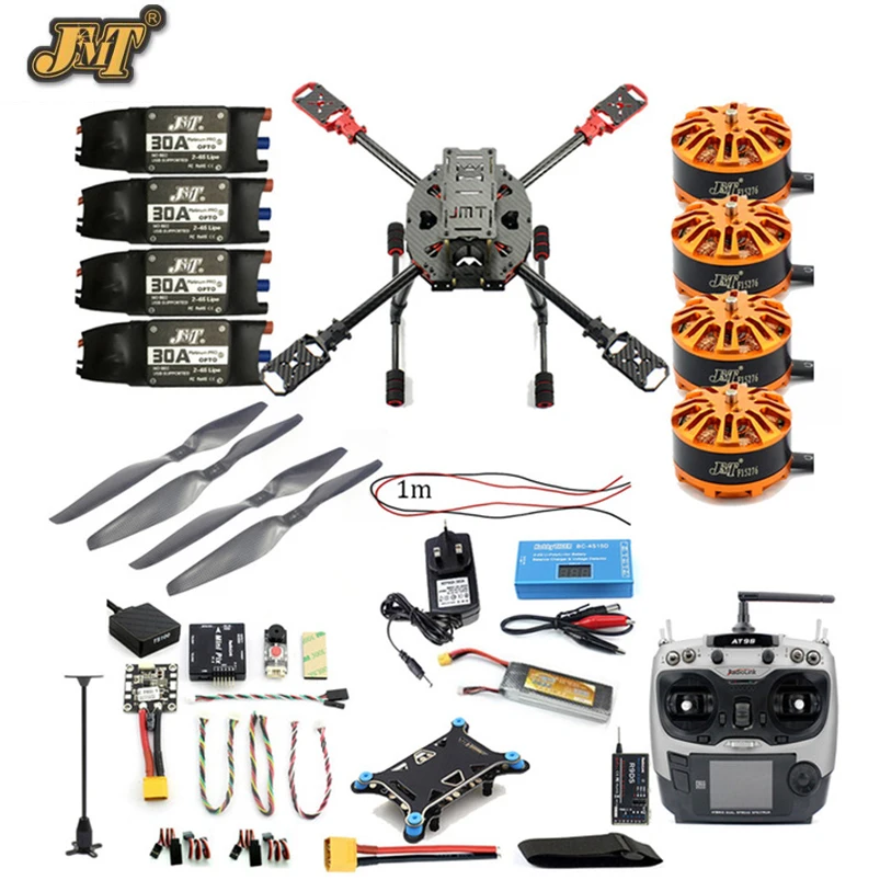 Квадрокоптер JMT 2 4 ГГц 4-Aixs Радиоуправляемый Дрон 630 мм рамка Комплект MINI PIX + GPS AT9S TX