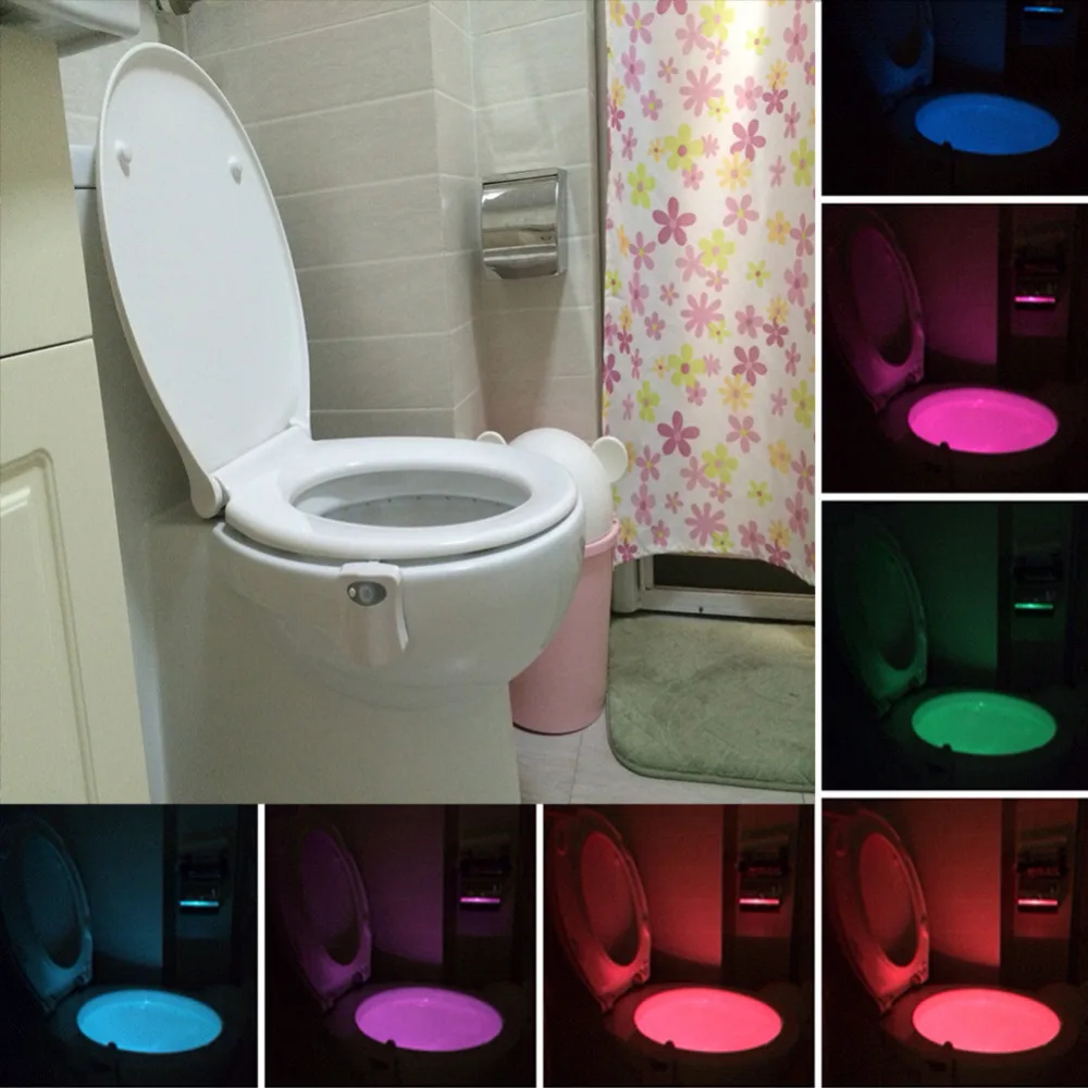 Smart LED Motion Auto Sensor Activated Toilet Night Lamp Bathroom With