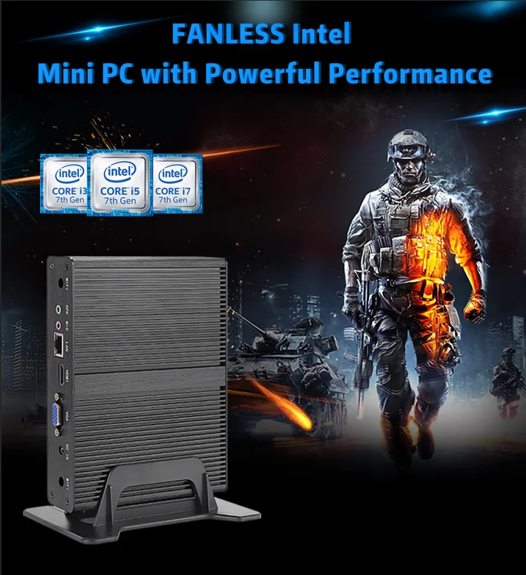 Безвентиляторный мини-ПК J1900 Quad-core 2,42 GHz Intel HD Графика 1080 P HTPC/офис работает Windows компьютер Linux микро шт