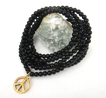 Бесплатная доставка Модный женский браслет из камня 4 мм Золотой шарм|necklace bracelet