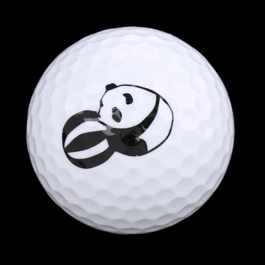 Golf Driving Range Practice Ball Cute Panda Printed Golf Ball Elastic Lightweight Flexible Golf Accessories Ball