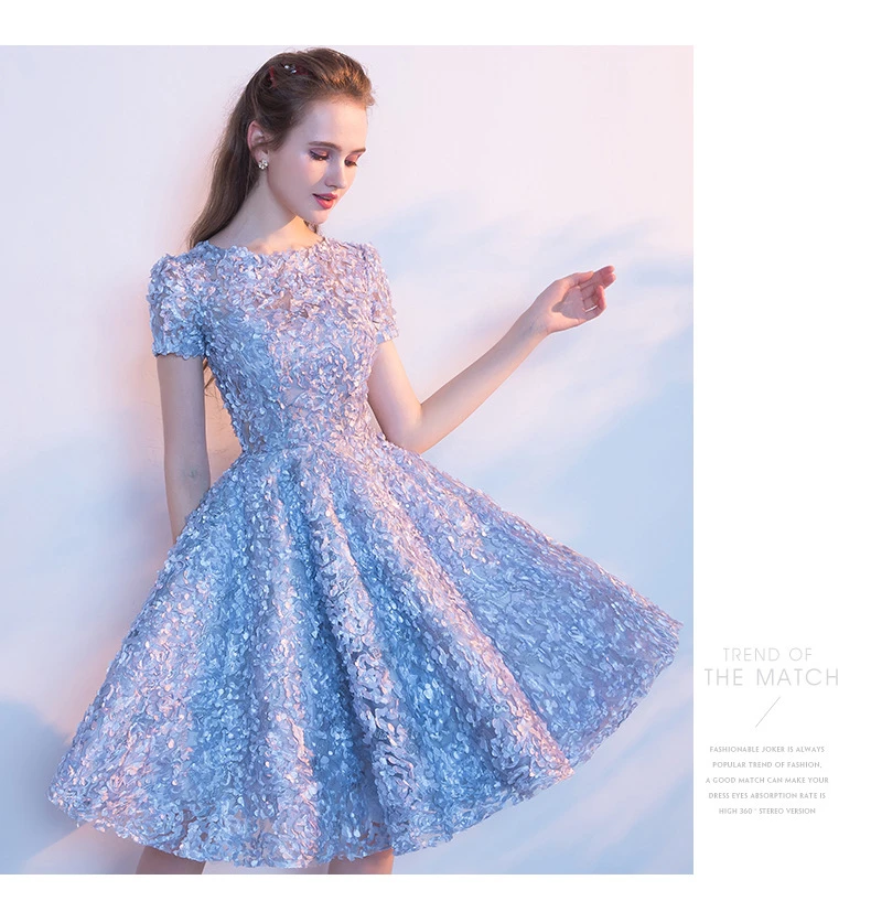 ladies sky blue dress