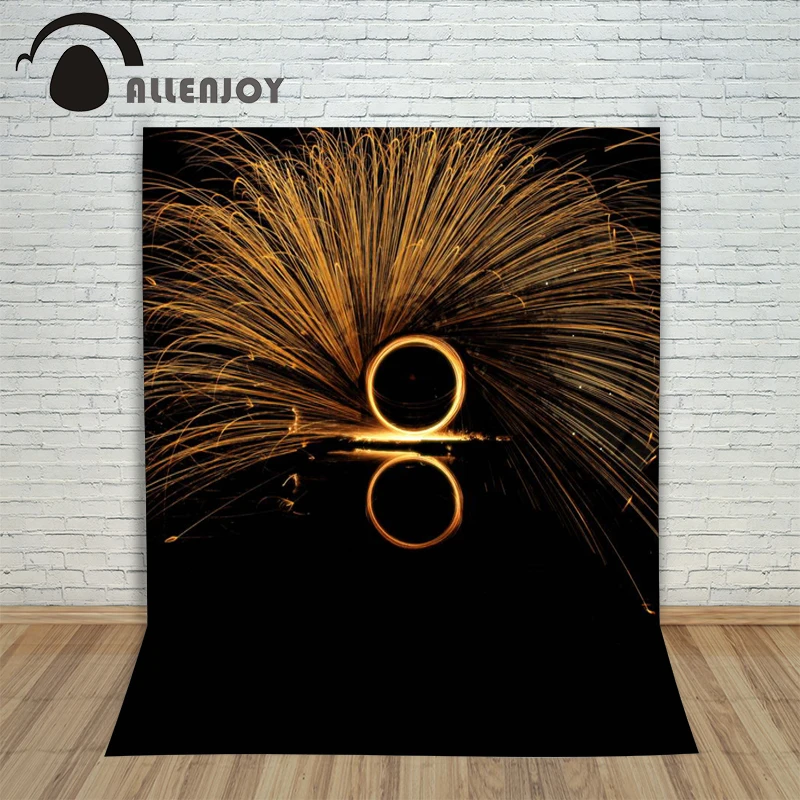 

10ftx6.5ft Fireworks Photography Backdrop black night romantic wedding background for photography studio without stand