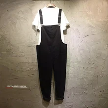 hanging мужские Висячие брюки на лямках мужские модные однотонные восстанавливающие древние способы брюки певица одежда