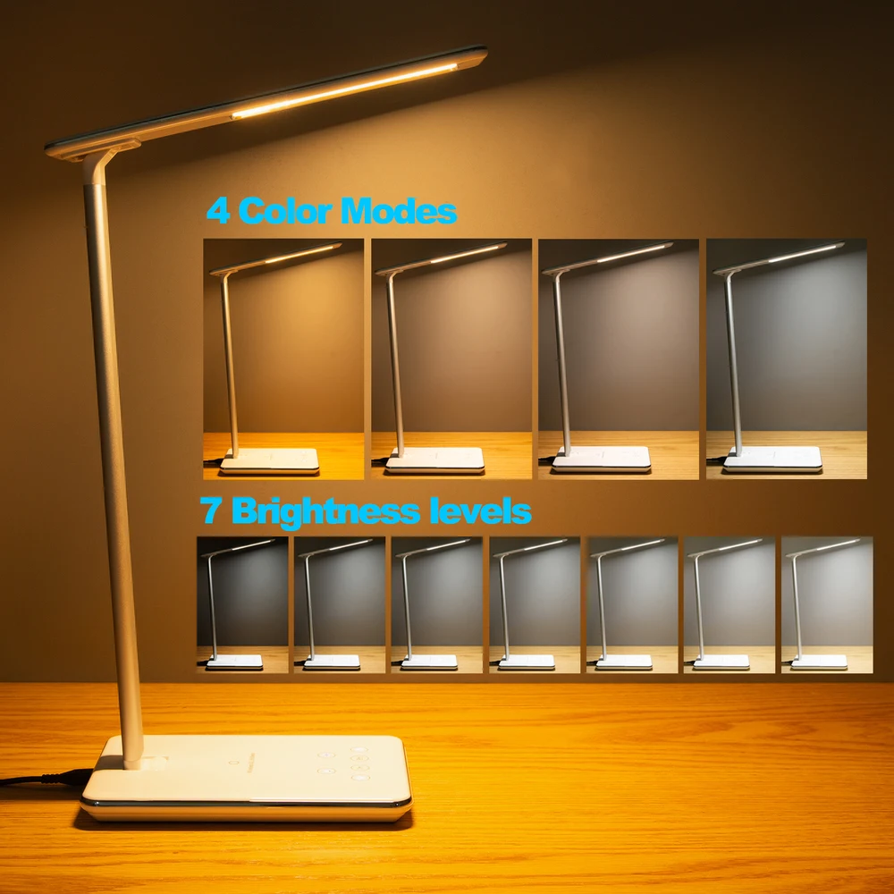 LIHUACHEN Светодиодная настольная лампа беспроводное зарядное устройство умная для