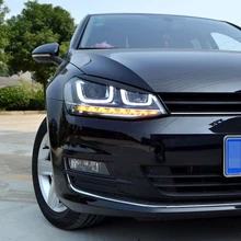 Carmonsons 2 Pçs/lote Faróis Sobrancelha Pálpebras ABS Cromo Tampa da Guarnição para Volkswagen VW Golf GTI 7 MK7 R Rline Carro Styling