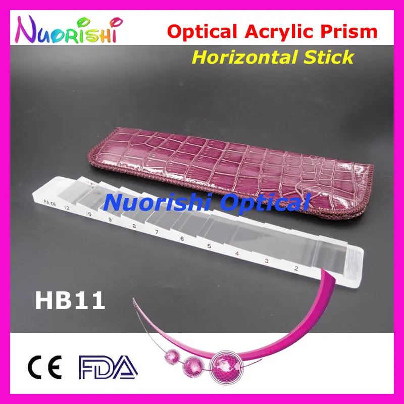 

Ophthalmic Optical Optometry Acrylic Horizontal Mini Small Short Prism Lens Stick Strip Leather Case Packed HB11 Free Shipping