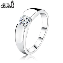 Effie queen унисекс Брендовые парные кольца дизайн леди свадебное циркониевое кольцо Высокое качество для мужчин и женщин обручальные кольца DOR03
