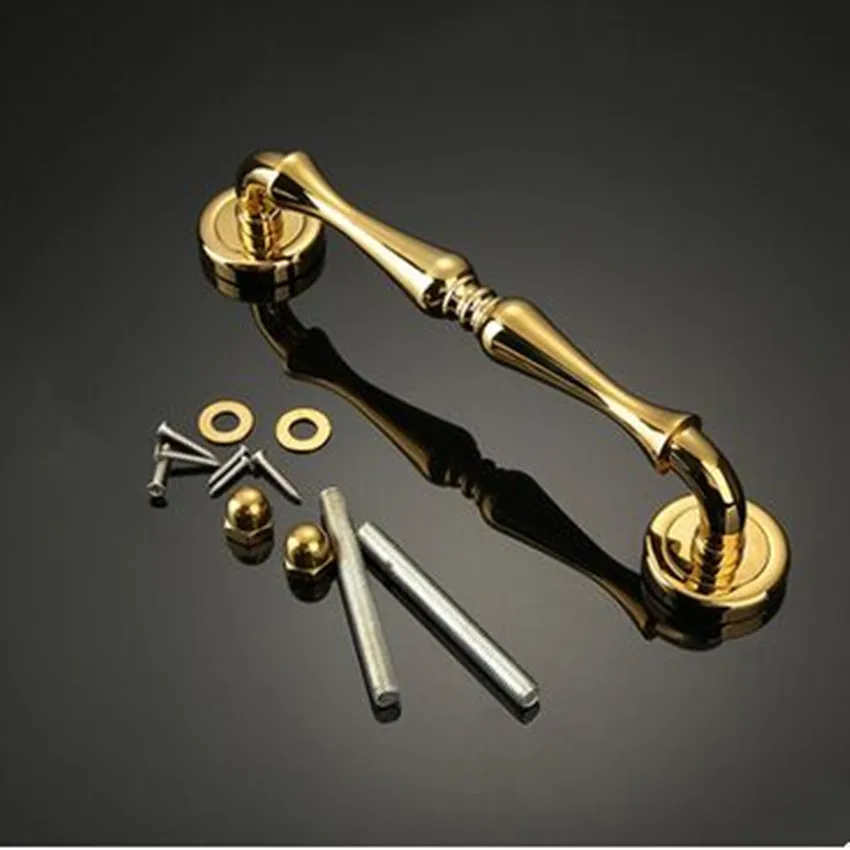 284mm modern fashion deluxe wooden glass door handles K gold silver chrome home office Ktv hotel