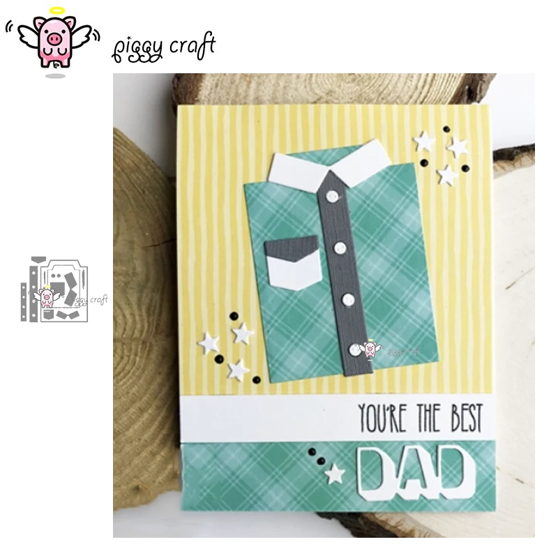 

Piggy Craft metal cutting dies cut die mold Two sizes tie shirt pen Scrapbook paper craft knife mould blade punch stencils dies