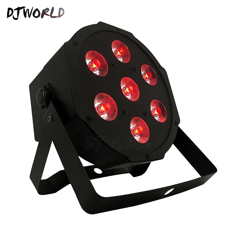 

4PCS/LOT LED Flat Par 7x9W RGB 3IN1 Lighting DMX512 LED Stage Lighting DJ Disco Show Club Party Lights Fast&Free Shipping