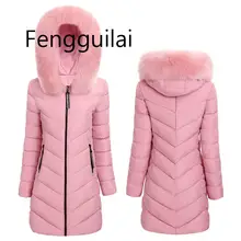 Winter jacket women 2019 Winter Female Long Jacket Winter Coat Women Fake Fur Collar Warm Woman Parka Outerwear Down Jacket Coa цена Winter jacket women 2019 Winter Female Long Jacket Winter Coat Women Fake Fur Collar Warm Woman Parka Outerwear Down Jacket Coa цены онлайн