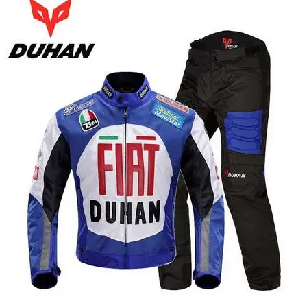 DUHAN мотоцикл четыре сезона езда костюм куртка Локомотив мотокросса одежда дышащие Теплые гоночные куртки - Цвет: Blue