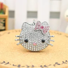 INCIPIENT Real Capacity USB Flash Drive 128GB Pen Drive Pendrive Metal Hello Kitty Cat Style 8GB 16GB 32GB 64GB 2.0 Memory Stick