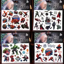 Мультяшный Человек-паук Мстители на заказ клейкий Дизайн Девушки Мальчики водостойкие наклейки для татуировки Sweatproof Дети стикер 420 шт DHL